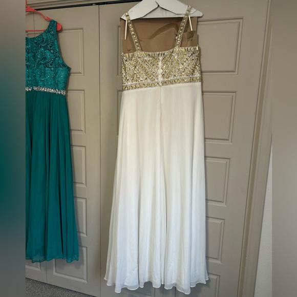 Sydney's Closet Gold and White Prom Dress - Picture 2 of 4